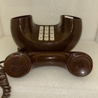 Vintage 70   s Western Electric Brown Sculptura Donut Telephone Works Retro