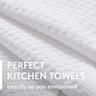 Kitchen Dish Hand Towels White  100  Cotton Dobby Weave 12 pk Absorbent 15x26