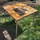 Vintage Singer Sewing Machine Table Folding 301 401 500 Long Bed Card Table