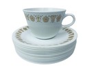 Lot Of 12 Vintage Corelle Butterfly Gold Tea Cup    Saucer Sets Pyrex 1970s