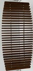 Mcm Danish Teak Wood Slotted Trivet Fish Bone Curved Rectangle Vtg 19x9in Rare