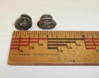 Antique Victorian Classic Greek Godess Silver Cuff Buttons By Acme Dated 1881