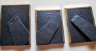 Lot Of 3 Small Vtg Gold Toned Metal Picture Frames Easel Back