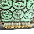 Vintage 12 Tribes Of Israel Brass Verdigris Bookend Single Mid Century Hebrew