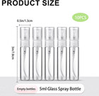 5ml Mini Glass Spray Bottles 10 Pack Refillable Travel Perfume Atomizer