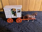Antique Cast Iron Fresh Milk Delivery Horse Cart   Carriage   Buggy With Driver