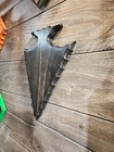 European Deer Skull Mount Plaque Wall Pedestal Arrowhead Showing Blades  Flat