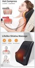 Boriwat Back Massager With Heat  3d Kneading Massage Pillow For Back  Neck 