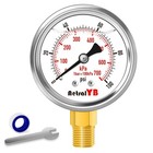 0-100 Psi 2-inch Pressure Gauge  Glycerin Filled  1 4  Npt Lower Mount  Stain   