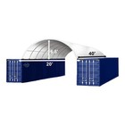 20 x40  Shipping Container Canopy Shelter 11oz Pe   Easy Install Complete Kit