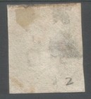Gb  Qv 1840 Penny Black    rj    4  Margins  Fine Used Red Maltese Cross