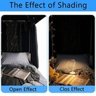 Kmhesvi Black Canopy Bed Curtains - 4 Corner Post Bed  Assorted Sizes   Colors 