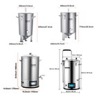Vevor 8 16 Gal Stainless Steel Home Brew Kettle Set Beer Brew Bucket Fermentor