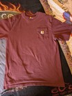 Lot Of 2 Carhartt Men s Gray And Red Workwear Short Sleeve T-shirt Medium