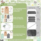 14 Pcs Baby Bath Towels Washcloths Bibs Set 32x32 Inch Hooded Towels Kit