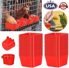 8oz 16oz Cup Hanging Water Feed Cage Cups Poultry Gamefowl Rabbit Chicken Hang