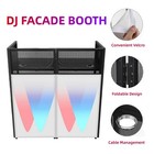 Portable Dj Facade Booth  52  L X 26  W Dj Facade Table With Black And White    