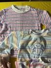 Unisex Kids 4t Cotton Knit Pajama Set 4pc Long Sleeve Striped Bunny