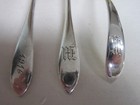 Gorham Sterling Silver -wentworth  Plain- 3 Sm  Spoons - 36g - Monogrammed