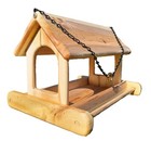 16 Inch Hanging Cedar Wood Fly Through Platform Bird Or Squirrel Feeder