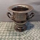 Vtg Sheridan Silver Plate Champagne Bucket Ice Wine Chiller Trophy Urn Handles
