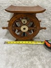 Nautical Wheel Table Ship Boat Steering End Decor Pirate Wooden Teak