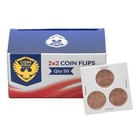 100 Coin Shield 3-hole Penny 2x2 Coin Flips     Archival Cardboard Coin Holders