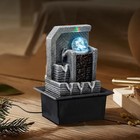 Tabletop Water Fountain - Led Lighted Indoor Waterfall With Rotating Zen Sphere
