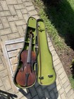Vintage Antique 4 4 Violin With Case   Bow Estate Find Free Shipping