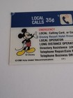 1990s Walt Disney World Payphone Insert Small Sign Prop Vista United Mickey