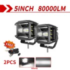 5  Side Shooter Led Work Light Bar Pods Fog Lamp For Can-am Maverick X3 Polaris