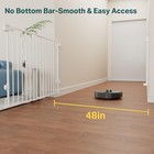 Expandable 31 6-48  Baby Gate For Stairs  Wall-mounted  2-in-1 No Bottom Bar Dog