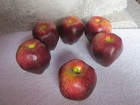 Lot Of 6 Dark Apples Faux Fake Fruit Artificial  Realistic Home Decor Decorative