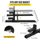 43  Clamp On Pallet Forks 2500lbs Tractor Forks With Adjustable Stabilizer Bar