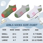 Comfoex Girls Socks Ankle Athletic Socks For Kids 4-6 6-8 8-10 Years Old Short S