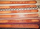 Vintage Western C m Co unbrande Tooled  embossed  Leather Belts 6 Pc Size 26 New