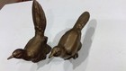 Pair Of Vintge Heavy Cast Bird Figures Statues Paperweights Free Shipping
