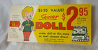 1962 Squirt Soda Doll Beverage Promotion Paper Sign