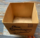 Vintage Copenhagen Snuff Chew Tobacco Can Original Cardboard Shipping Box 1968