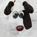 Vtg 1985 Tonka Pound Puppies Puppy 17  White Brown Spots Plush Stuffed Toy Dog