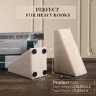 Marble Bookends For Shelves Heavy Duty Non Slip 7lbs Natural Stone Decorative