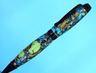 Popular Classic Cigar Ballpoint Pen In Black Chrome With Dragon Skin Faux-stone