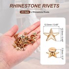 12 5mm Star Rivets  25 Sets Leather Rivets Rapid Studs Rivet  Gold Tone