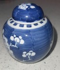 Mini   Small Vintage Antique Blue   White Porcelain Chinese Ginger Jar - 2 5 8 