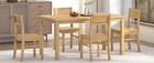 Solid Wood Dining Table Set For 4  43 3  Dining Table With Chairs Set 