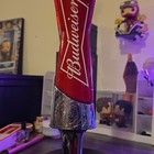 Budweiser Red Beer Tap Handle Knob Breweriana Bar Draft Pull