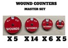 Kill Team Battle Tracker   Wound Counters Warhammer 40k Tabletop Master Set Red
