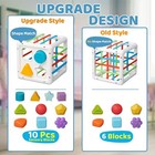 Shape Sorter Baby Toys  10pcs Sensory Blocks For Toddlers 18  Months