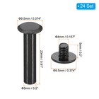 24 Sets Chicago Screws  23mm L Galvanized Iron Chicago Screw Binding Post