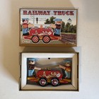 Reproduction Tin Wind Up Clockwork Toy Railway Truck